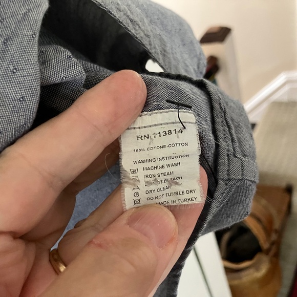 Billy Reid cotton button down SzL - Picture 3 of 3